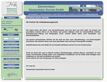 Tablet Screenshot of hausmeisterservice-zimmermann.de